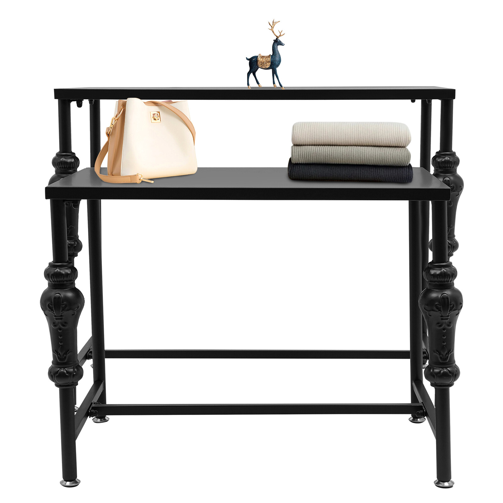 Industrial Retail Table Display Stand Bag Display Rack Shoes Rack Shelves
