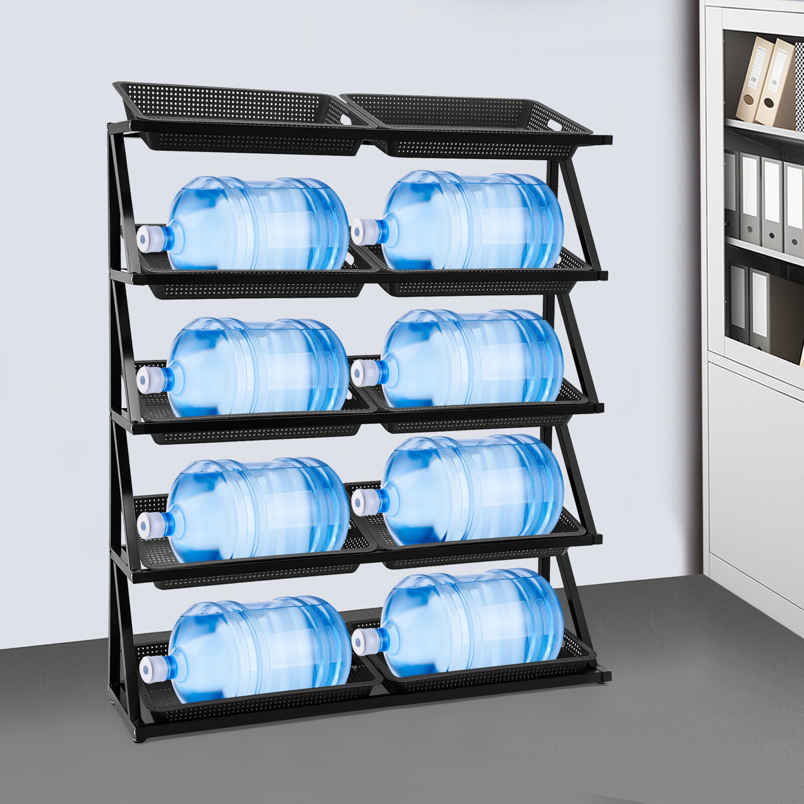 Market Retail Display Rack Shelf Merchandiser Fruit Vegetable Snack 10pcs Basket