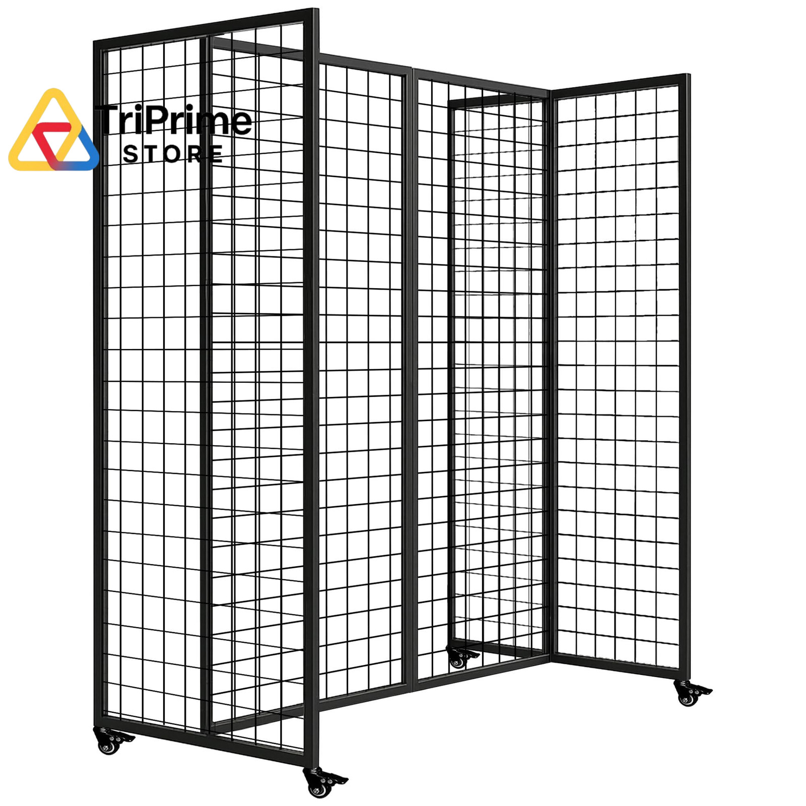 Grid Wall Panels, with Wheels,4×5.5Ft Gridwall Panel Display Black