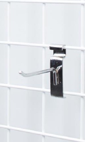 4″ Wire Grid Hooks Peg Gridwall 100 Chrome 6mm Tubing Retail Display 3″ OC