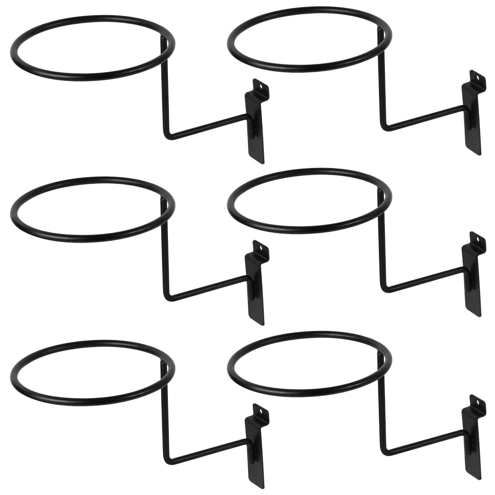 6 PCS Slatwall Hat Ball Displays Black Heavy Duty Organizer Retail Hangers