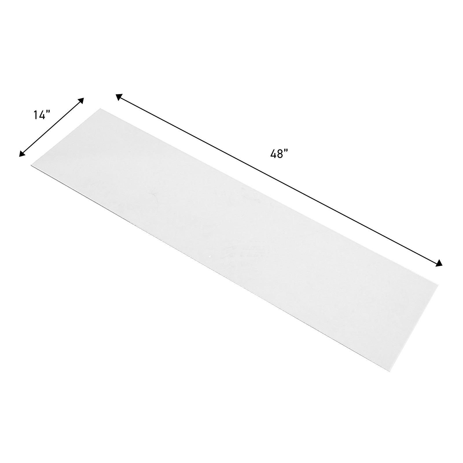SSWBasics Tempered Glass Shelf 14″W x 48″L x 3/16″ Durable Glass Panels
