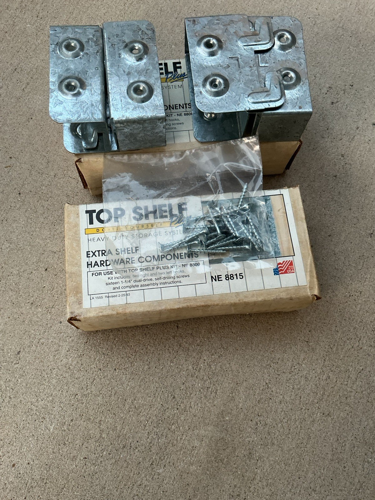 Top Shelf NE 8815 Extra Shelf Hardware Components Beam Hooks Kit Garage Shelving