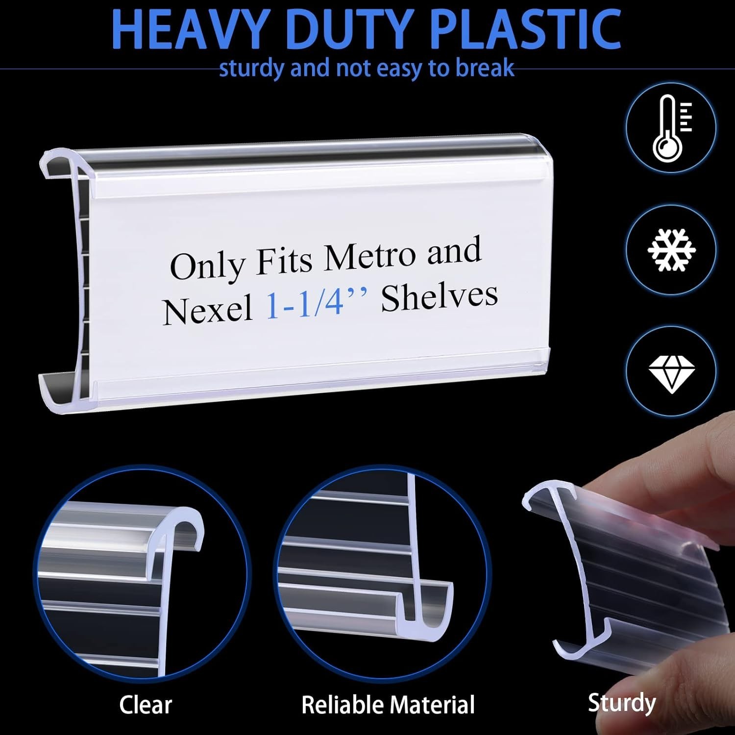 100 Pcs Plastic Wire Shelf with 100 Pcs Paper Inserts Wire Rack Label Holder …