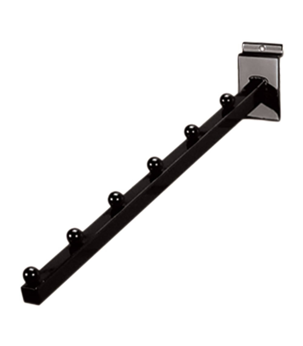 Set of 25 Waterfall Faceouts 6 Ball Slatwall Black Square Tube Fixtures Standard