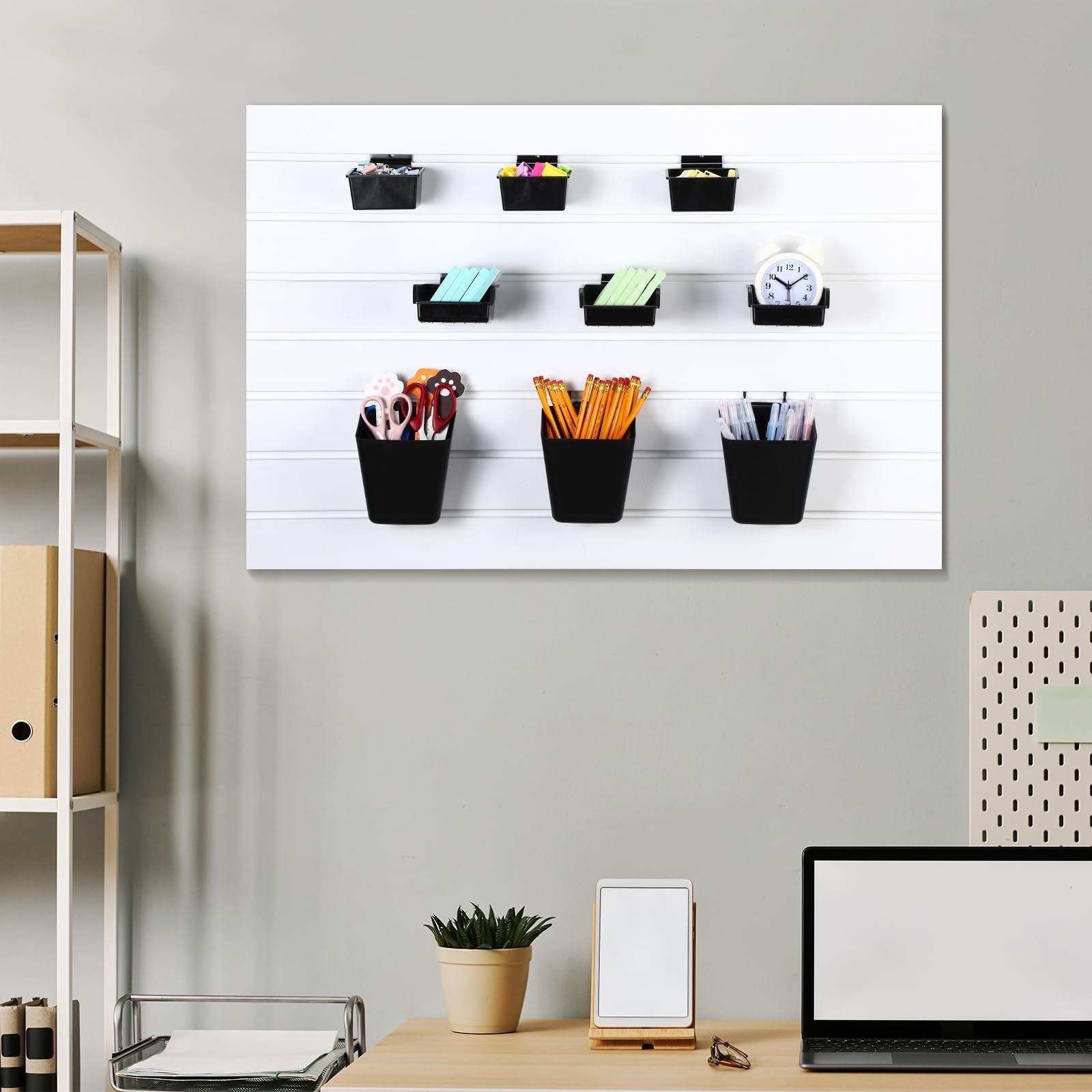 Uiifan 36 Pieces Slatwall Bins Set, Plastic Multi Size Style Slatwall Bins with