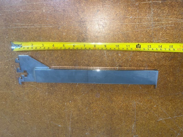 Lot of 10 Chrome 12″ Rectangular Tubing Hangrail Brackets 13 Total Length Slott