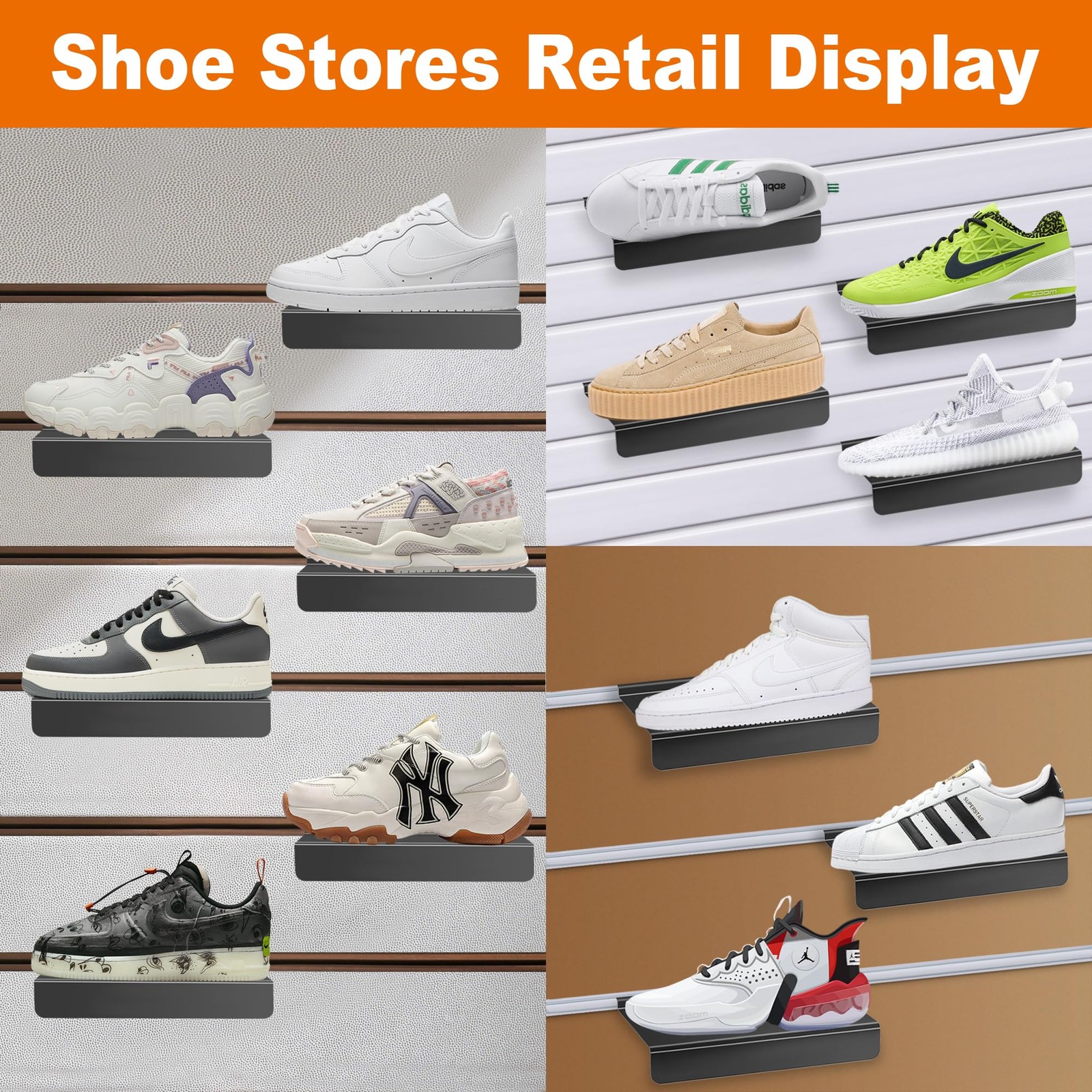 CHOWZZ Slatwall Shelves Slatwall Panel Accessories Floating Slat Wall Shelf S…