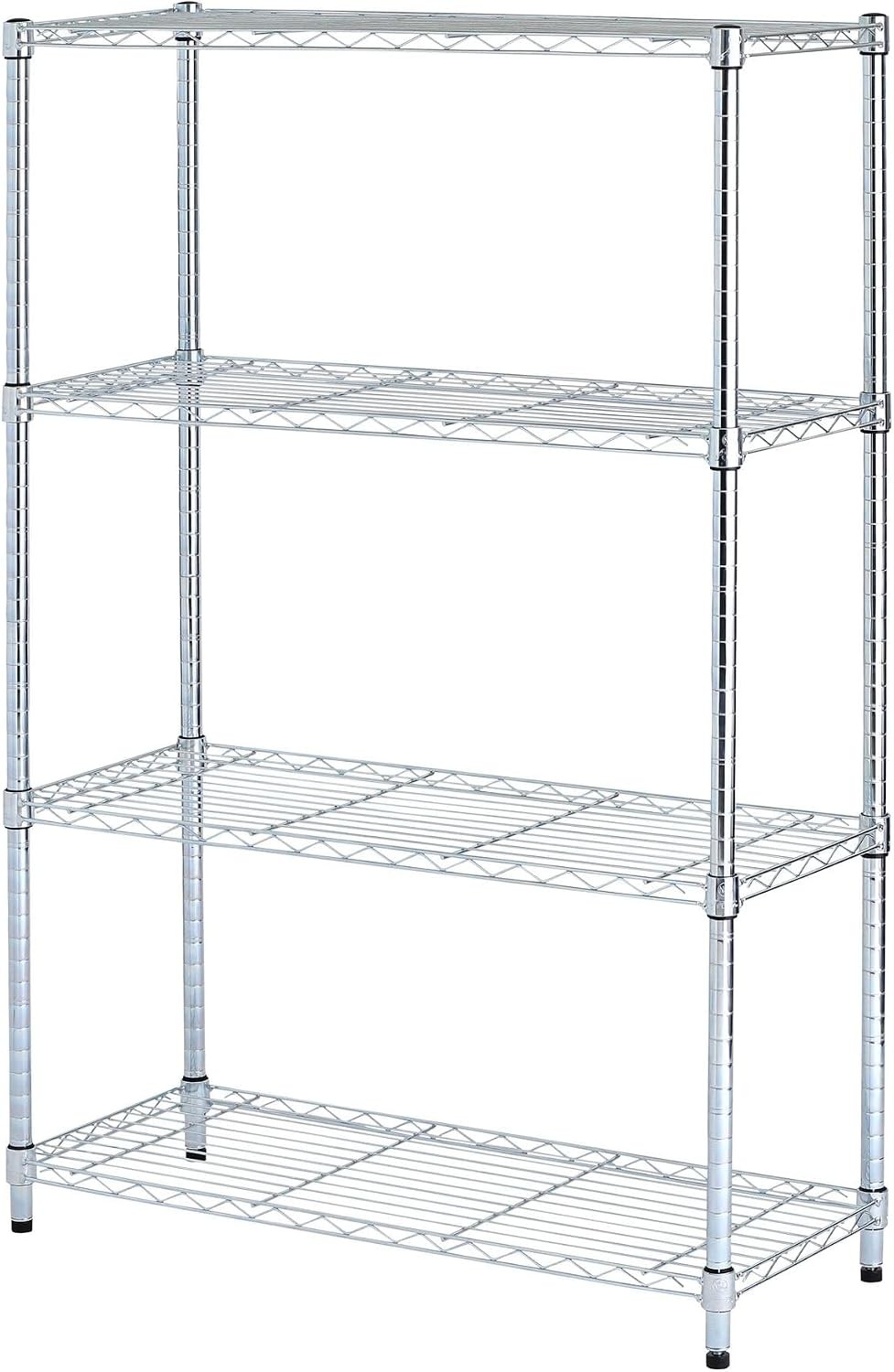 ALE Residential Wire Shelving Four-Shelf 36w x 14d x 54h Silver