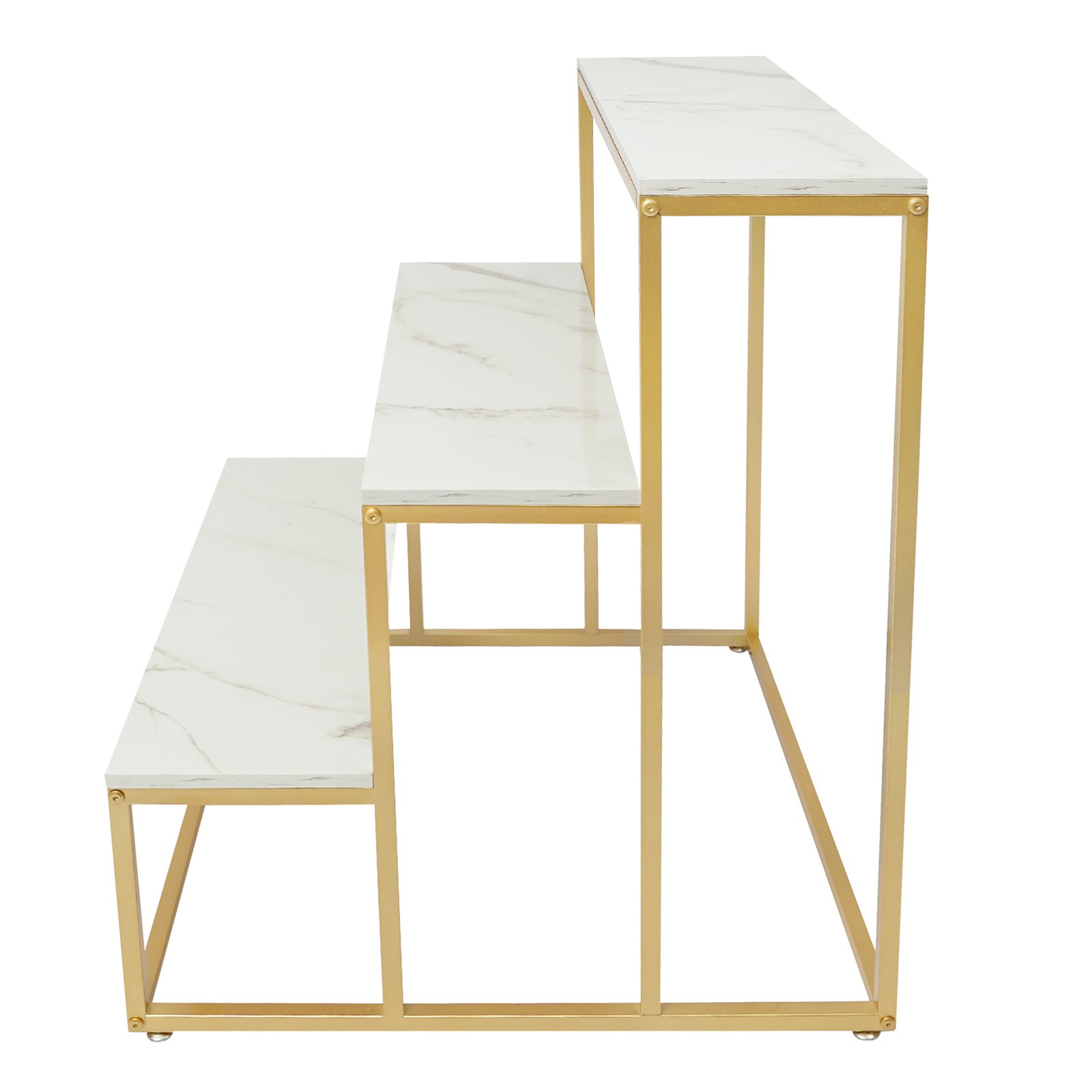 3 Tier Retail Shoe Handbag Display Stand Double Side Clothing Shop Display Table