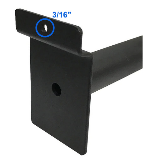 6″ Black Slatwall Pipe Straight Faceout Hook Shelf Support Pipe Line Rack – 6PC
