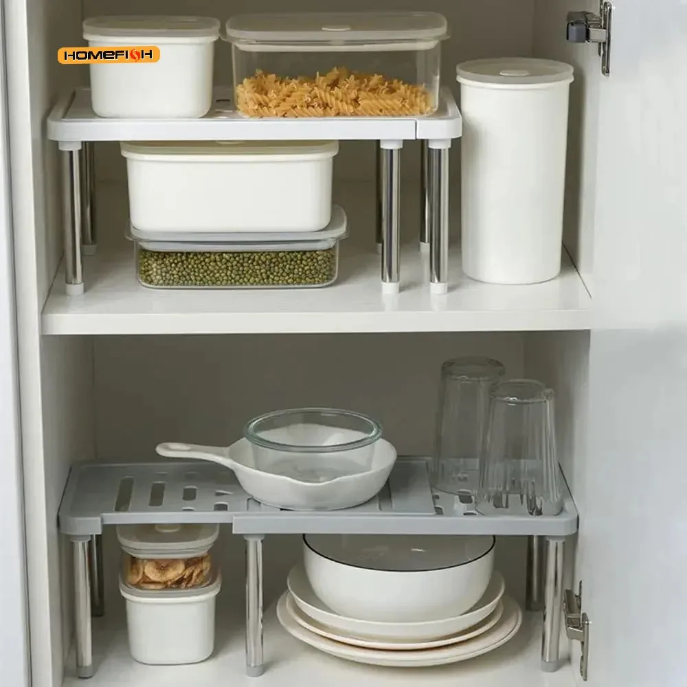 Extendable Multi-Purpose Seasoning Bottle Storage Rack Shelf