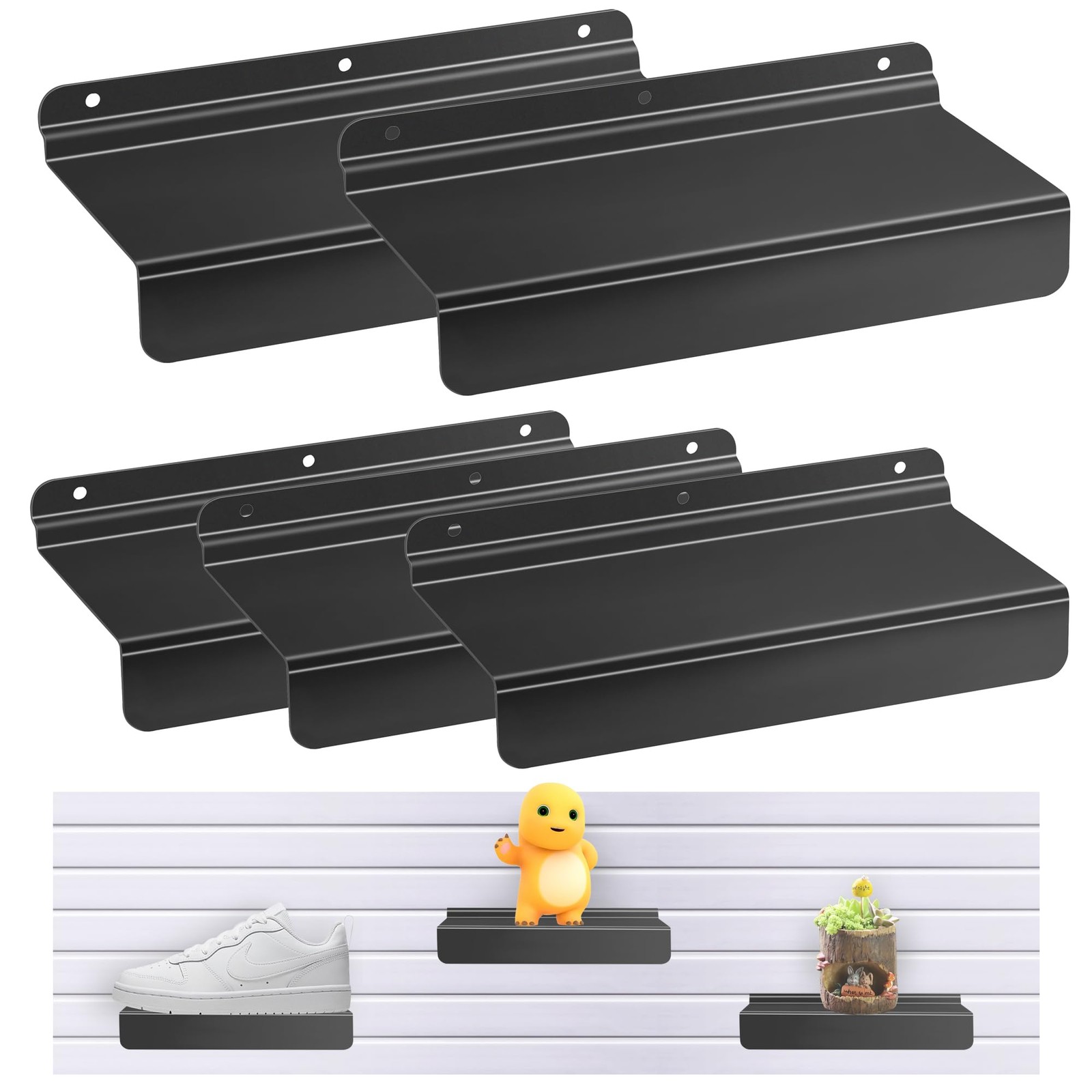 CHOWZZ Slatwall Shelves Slatwall Panel Accessories Floating Slat Wall Shelf S…