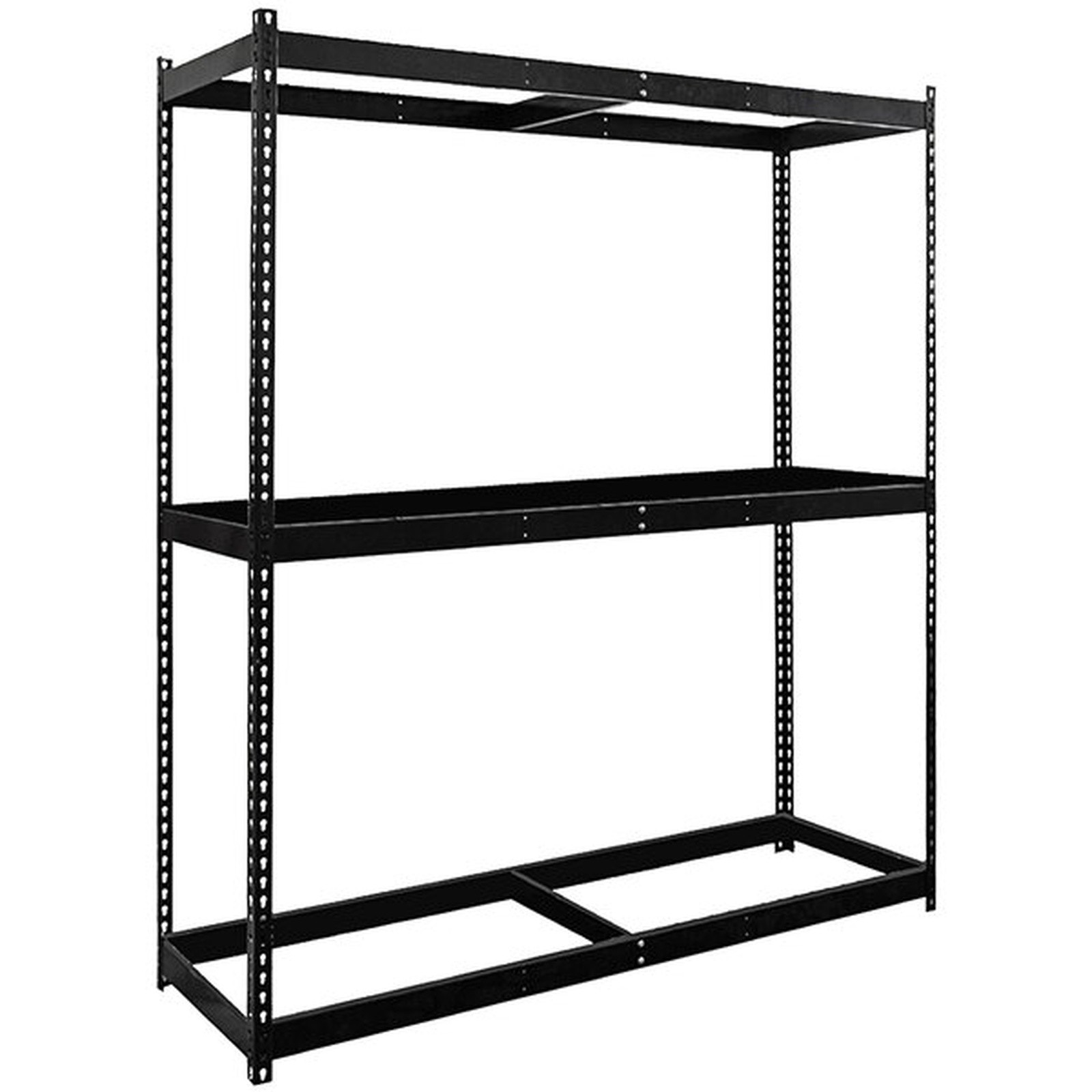 Hallowell 30″ 48″ 84″ Black 3- Shelf Boltless Shelving Wire Decking, 1650lb