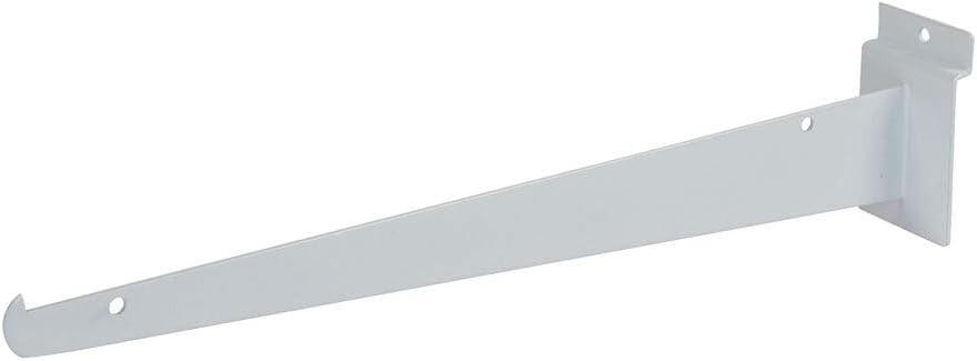 14″ Slatwall Knife Shelf Bracket White 30 lbs Weight Limit Pack of 10 w Lip
