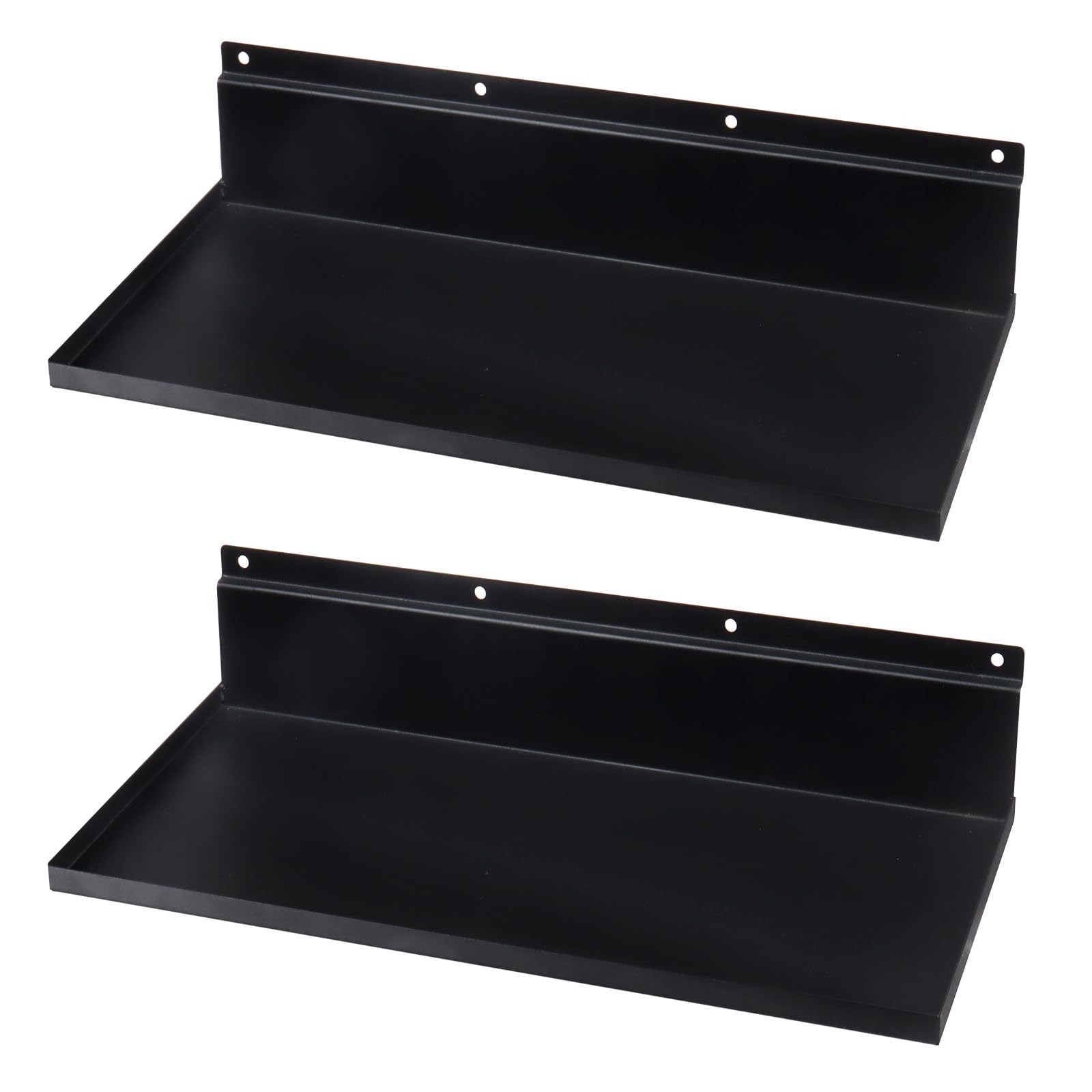 Metal Slatwall Shelves, 2 Pack 17Ã—8 Inch Slat Wall Hanging Shelf Accessorie