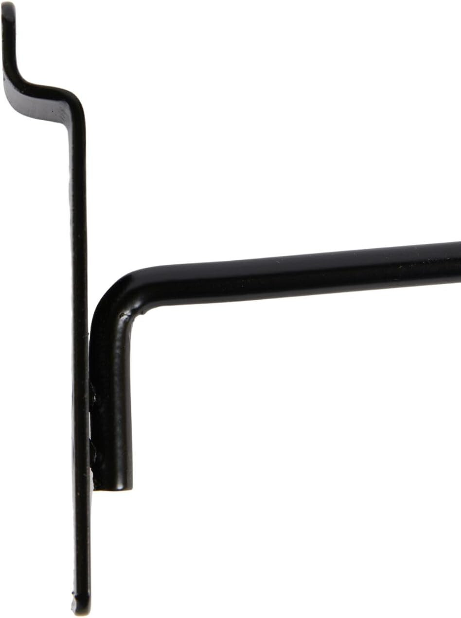 50 Black 8″ Slatwall Peg Metal Hooks Slat Wall Display Faceouts Peg Slat Wall