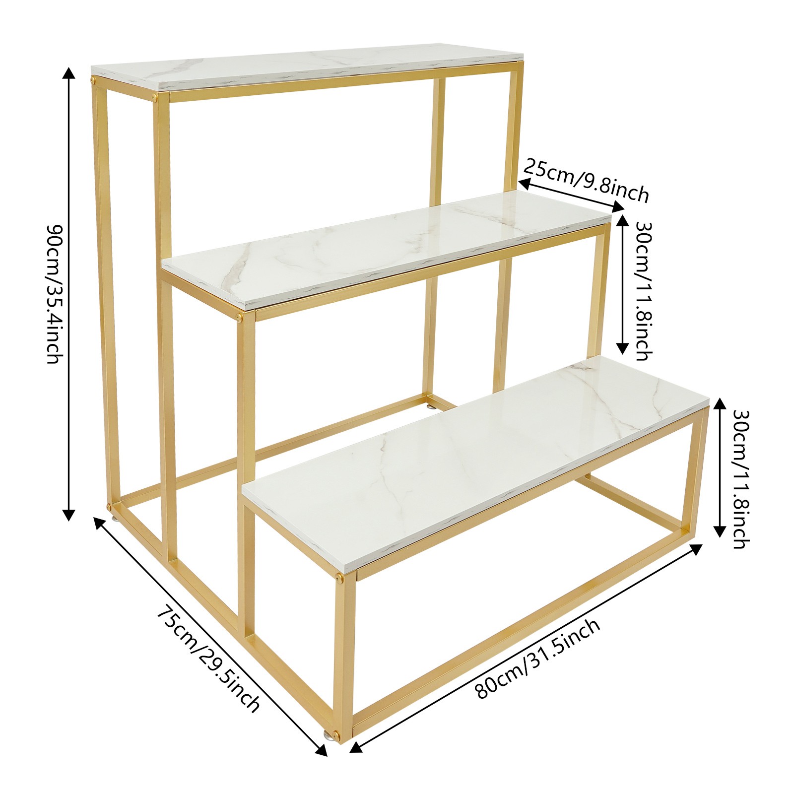 3 Tier Retail Shoe Handbag Display Stand Double Side Clothing Shop Display Table