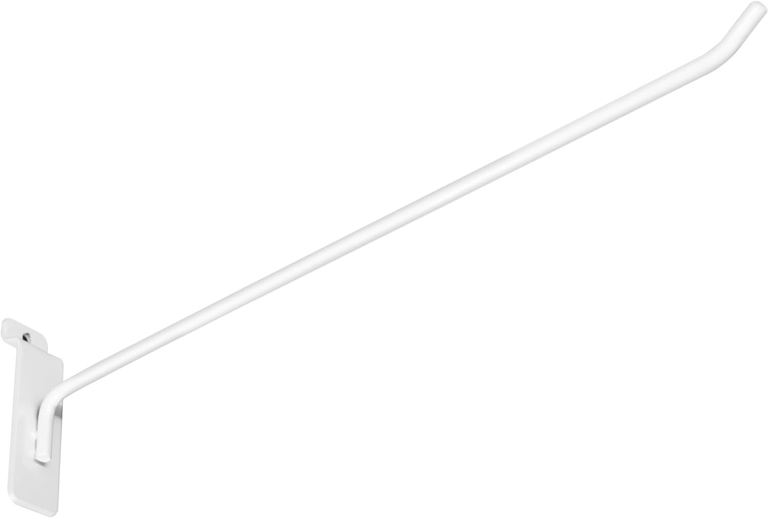Lot of 100 White 12″ Slatwall Peg Hooks Slat Wall Display 6mm Diameter Tubing