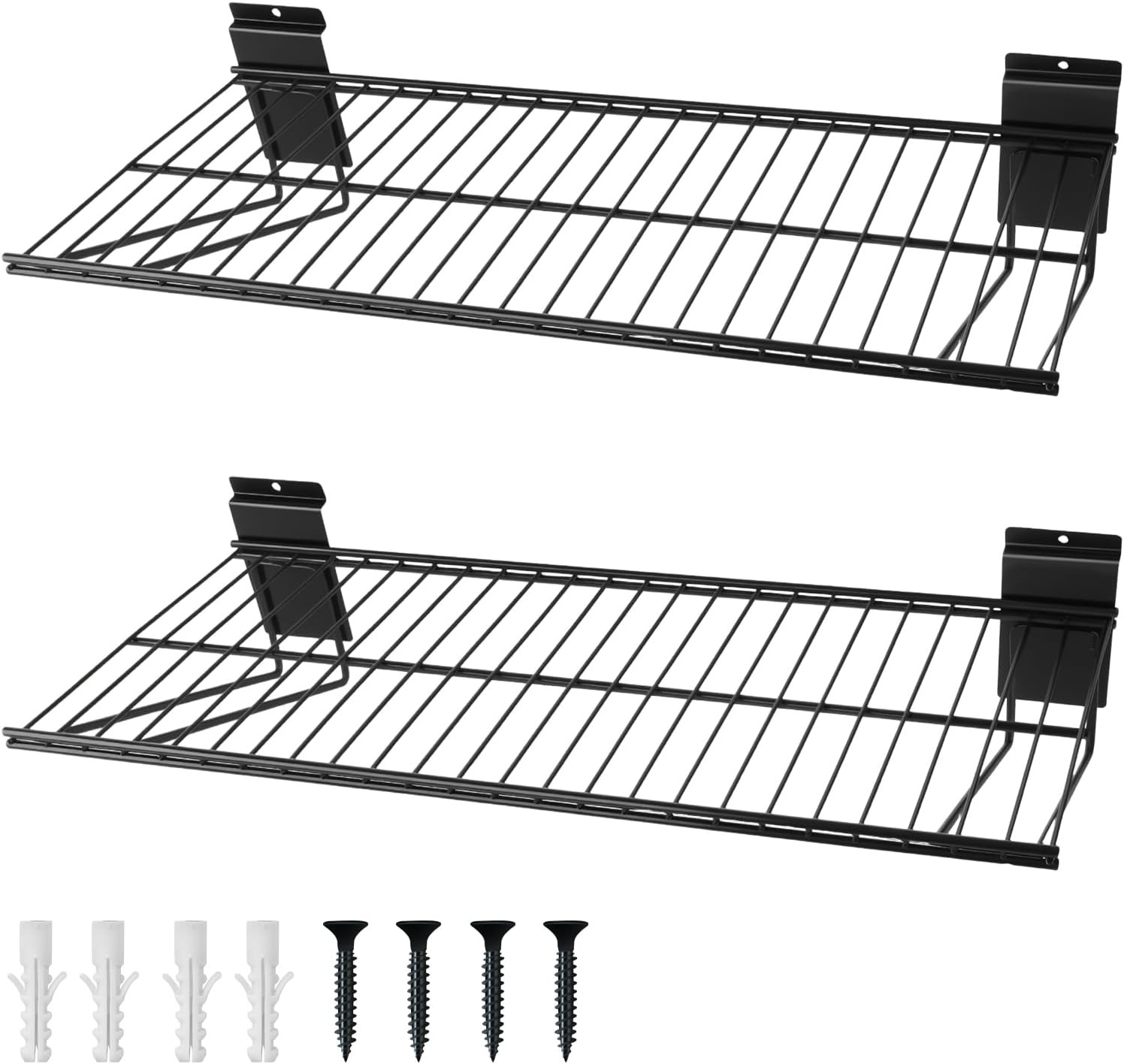 Slat Wall Shelves Accessories – 24 Inch Slatwall Wire Shelf Heavy Duty Storage