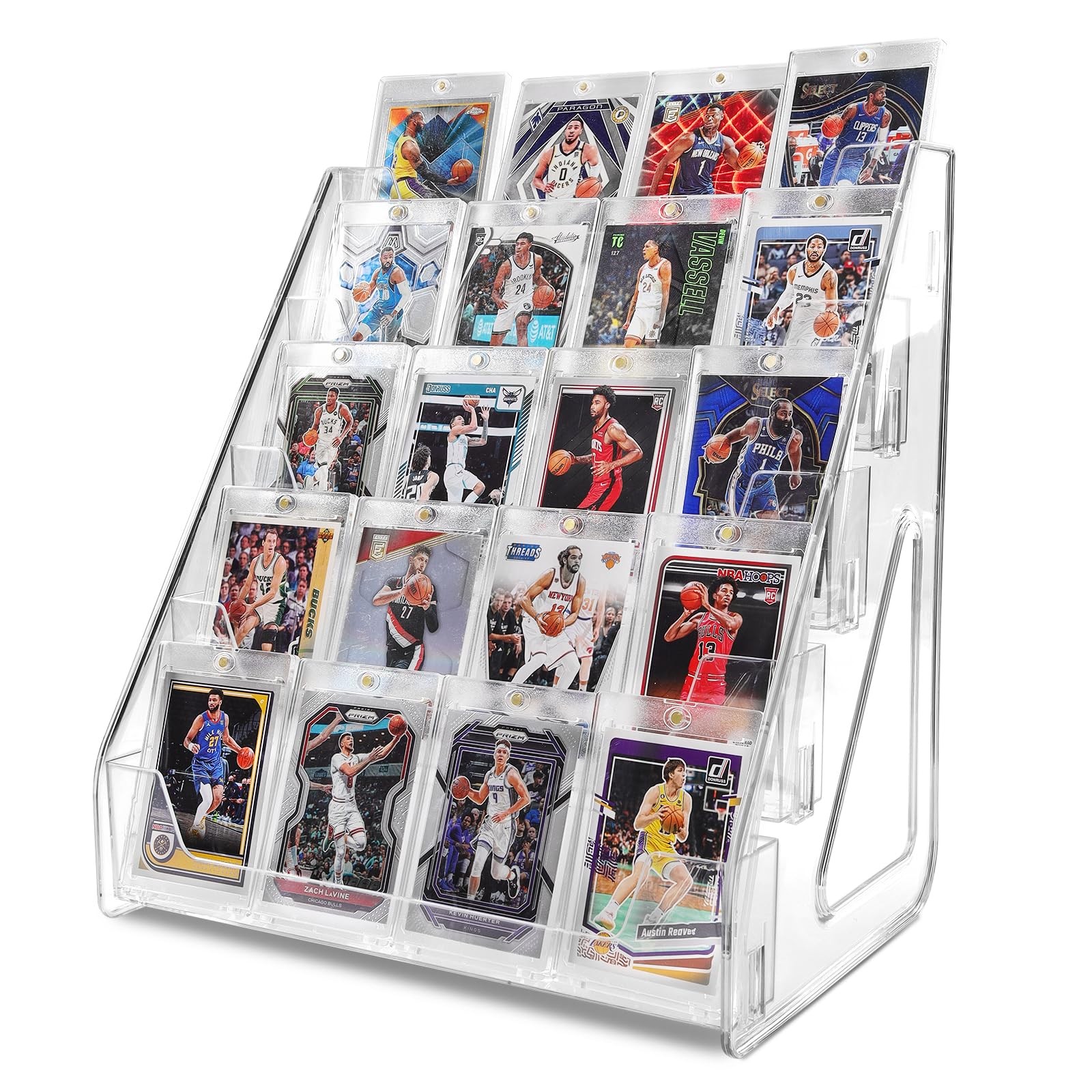TrendTrust Trading Card Display Stand, Vertical Holder for Baseball Clear
