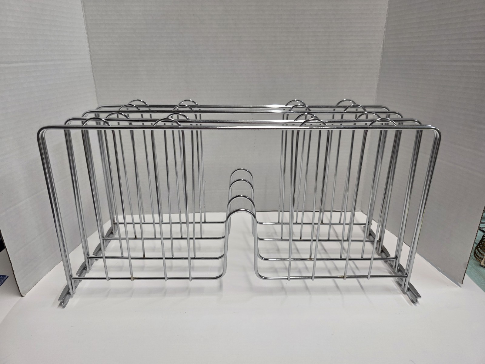 Wire Shelf Dividers 18″X 8″ Heavy Duty Chrome Metal Closet Organizer Lot Of 9