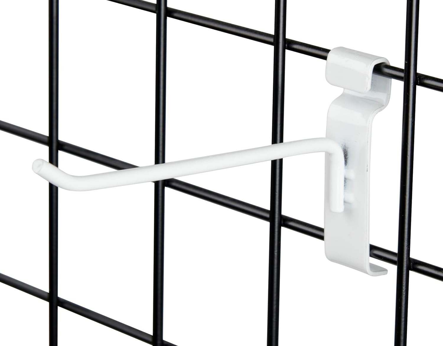 8″ Wire Grid Hooks Hook Peg Gridwall 100 White 6mm Tubing 3″ OC Display