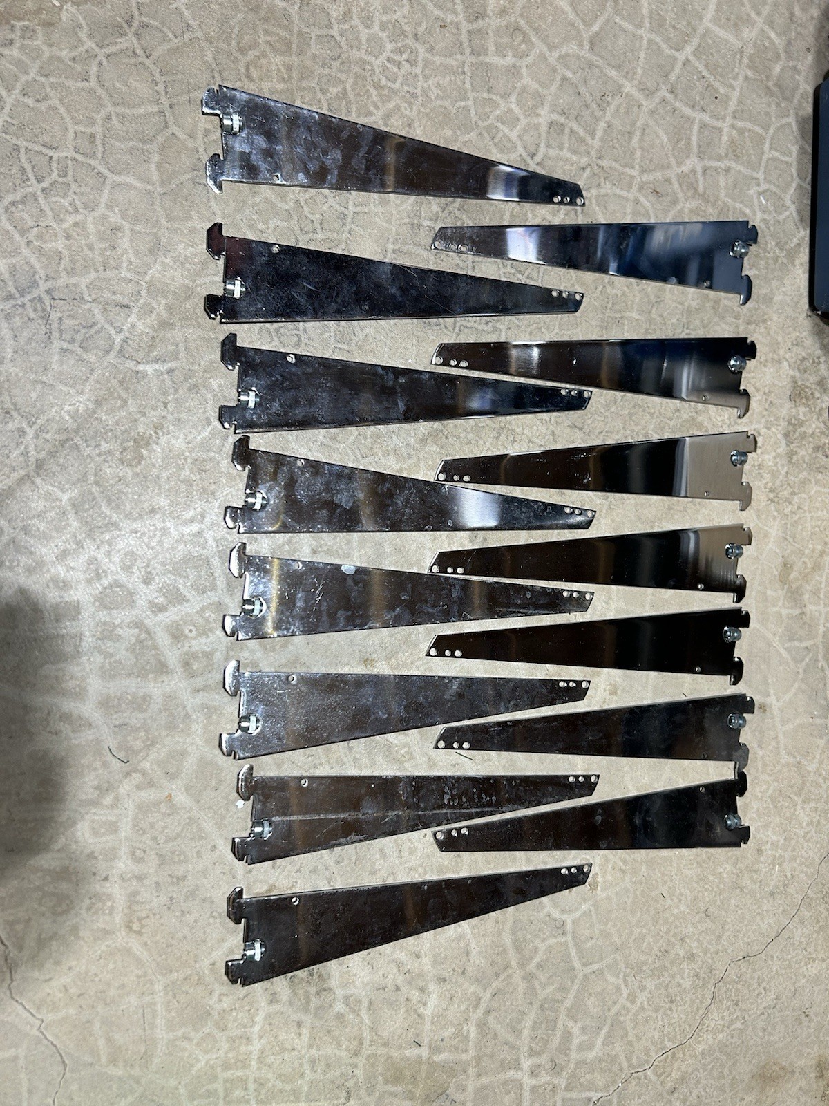 14” All Purpose Chrome Brackets Lot Of 15