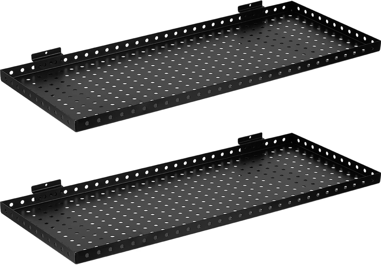 Heavy Duty Slatwall Shelf 30X12Inch, Steel Slatwall Accessories Storage Rack for