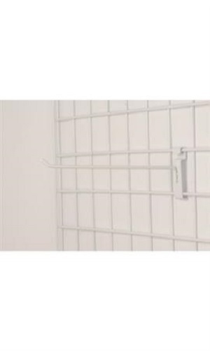 10″ Wire Slat Grid Hooks Hook Pegs Gridwall 100 White 6mm Tubing 3″ On Center