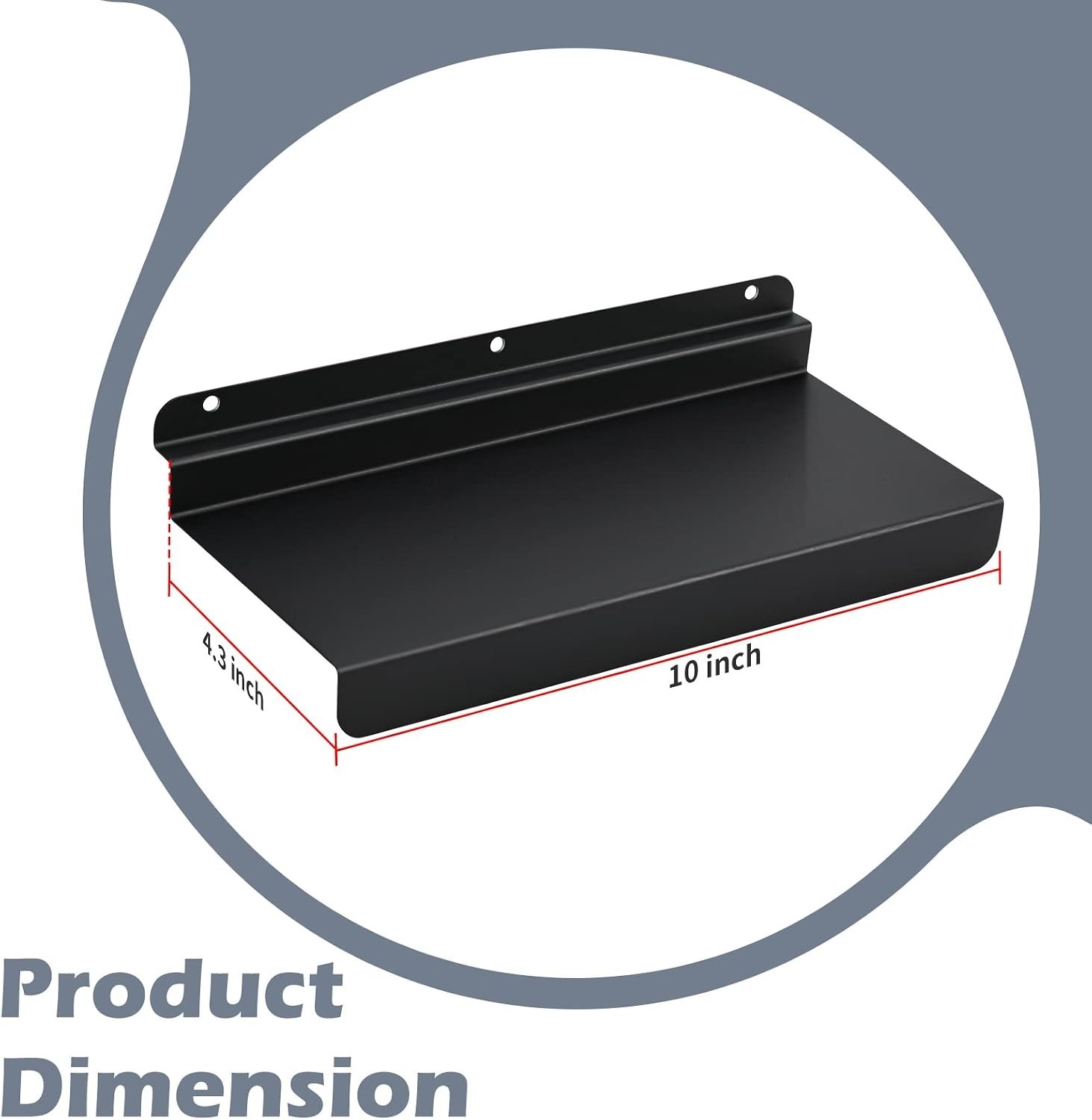20-Piece Metal Slatwall Shelves Set, Black Display Shelves