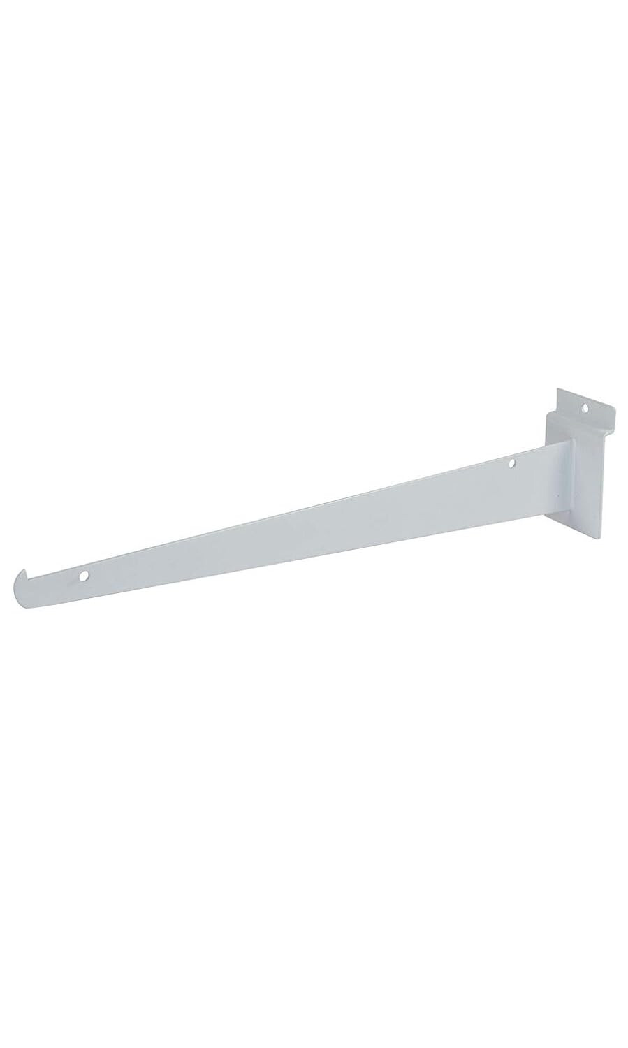 14″ 10″ 8″ Slatwall Knife Shelf Bracket White 30 lbs Weight Limit Pack of 6