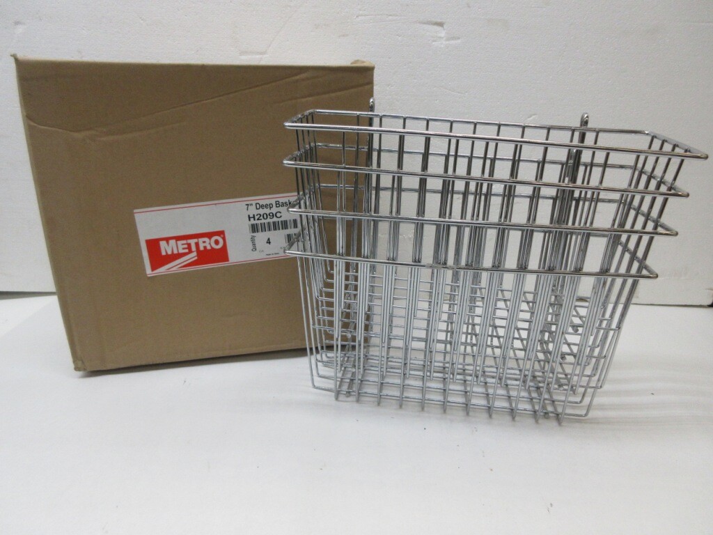 METRO H209C 7″ DEEP CHROME BASKETS OAD 13-3/8″ X 5″ X 7″ 20LBS CAPACITY BOX OF 4