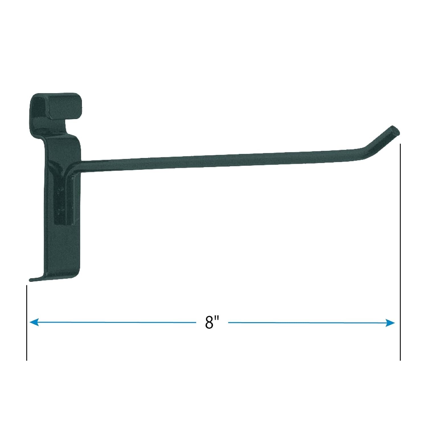 8″ Wire Slat Grid Hooks Hook Pegs Gridwall 50 Black 6mm Tubing 3″ On Center