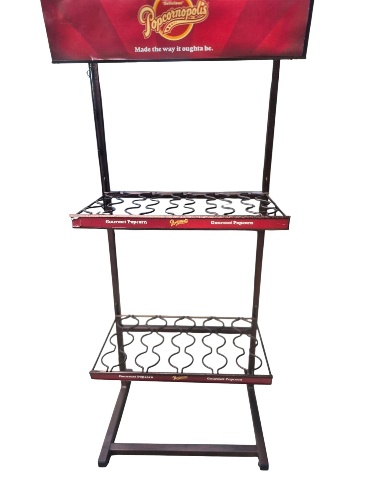 Retail display shelving rack 3 Tiers Portable Metal Wire