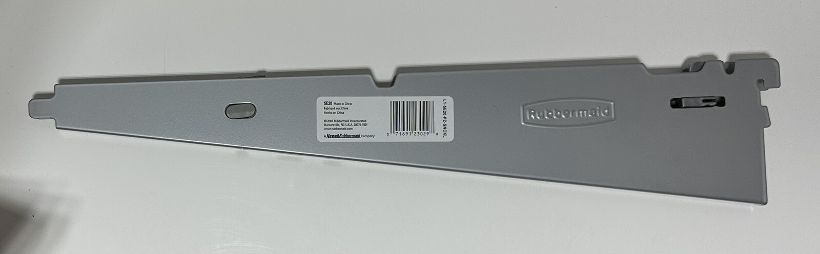 (Lot of 4) Rubbermaid 16″ 5E20 Nickel Steel FastTrack Brackets L1-5E20-P2-SNCKL