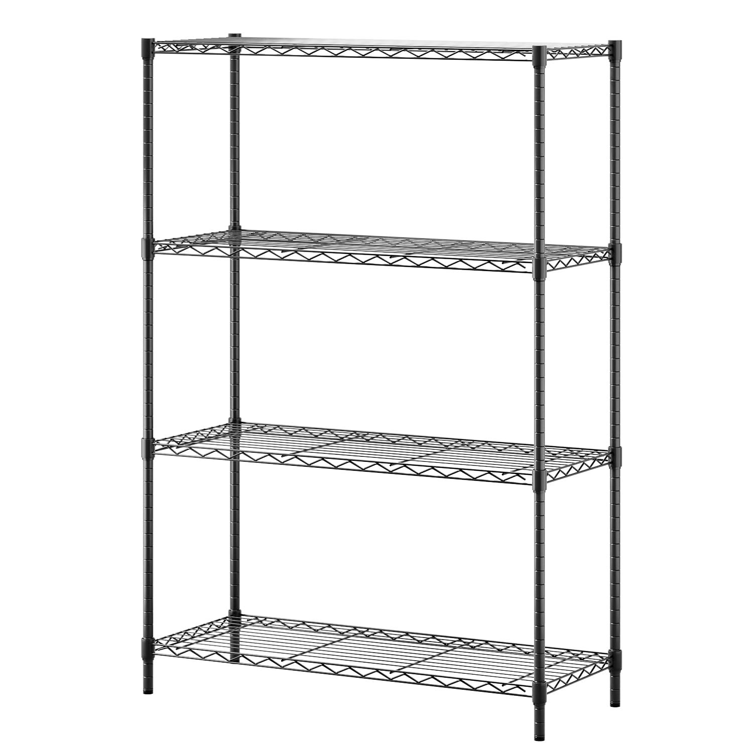BestOffice | 4-Tier Wire Shelf | 36″ x 14″ x 54″ | 36″D x 14″W x 54″H, Black
