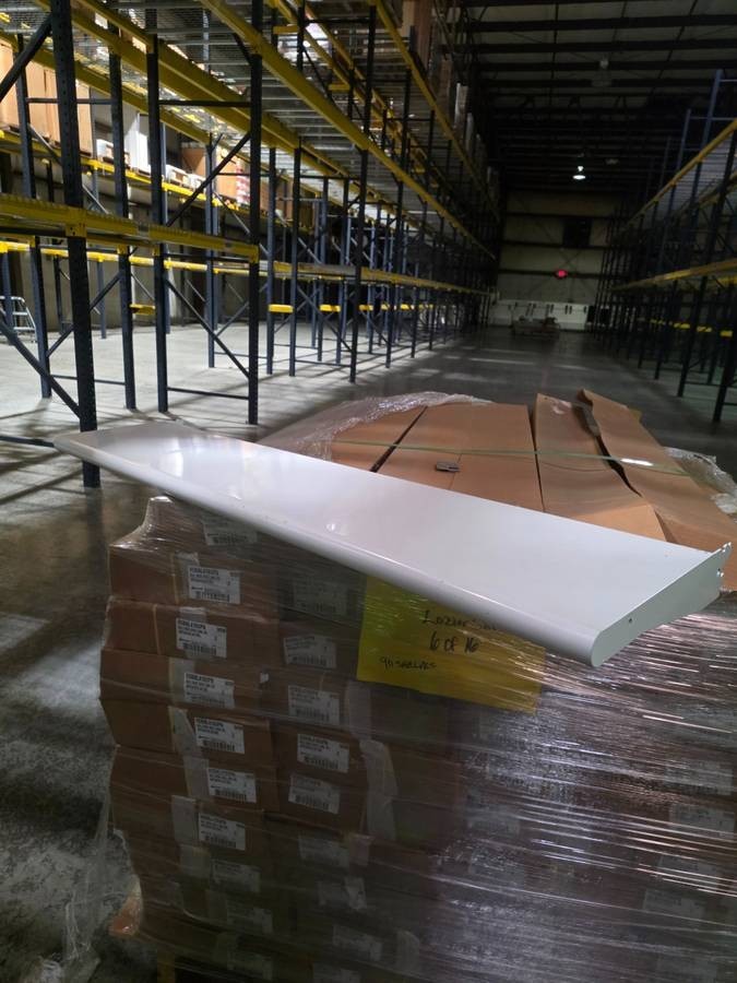 QTY (2) 48″ x 10″ Lozier Retail Gondola Display Shelves – LARGE QTY AVAILABLE!