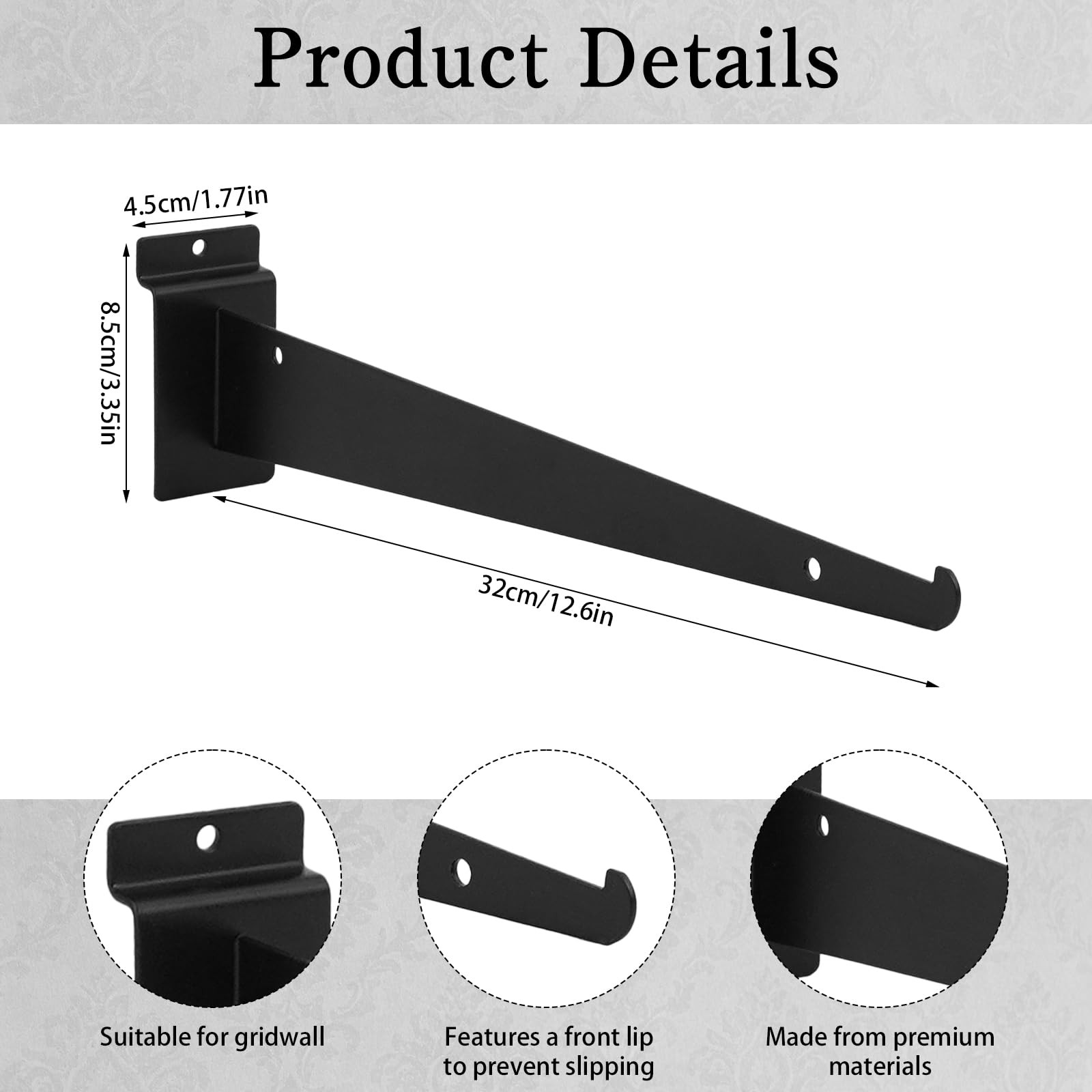 PEDOBALI 6 Pcs Wooden Slatwall Shelf with Metal Brackets 24 x 12 Inch Slatwal…