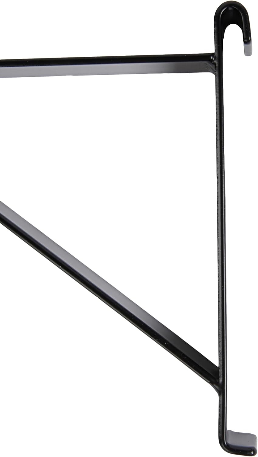 Lot of 10 Slatwall 12″ Shelf Brackets Black Lip Retail Shelving Display Bracket