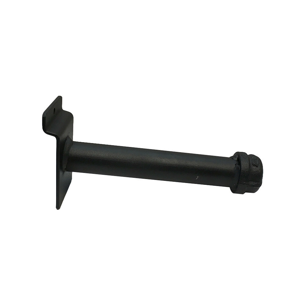 6″ Black Slatwall Pipe Straight Faceout Hook Shelf Support Pipe Line Rack – 6PC