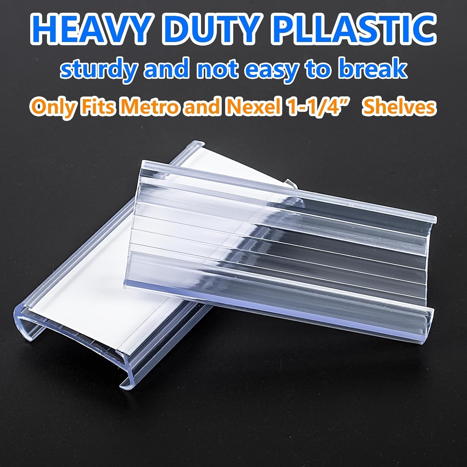 30 PCS Wire Shelf Label Holders Plastic Rack Tags Metro Shelving Clips with Pape