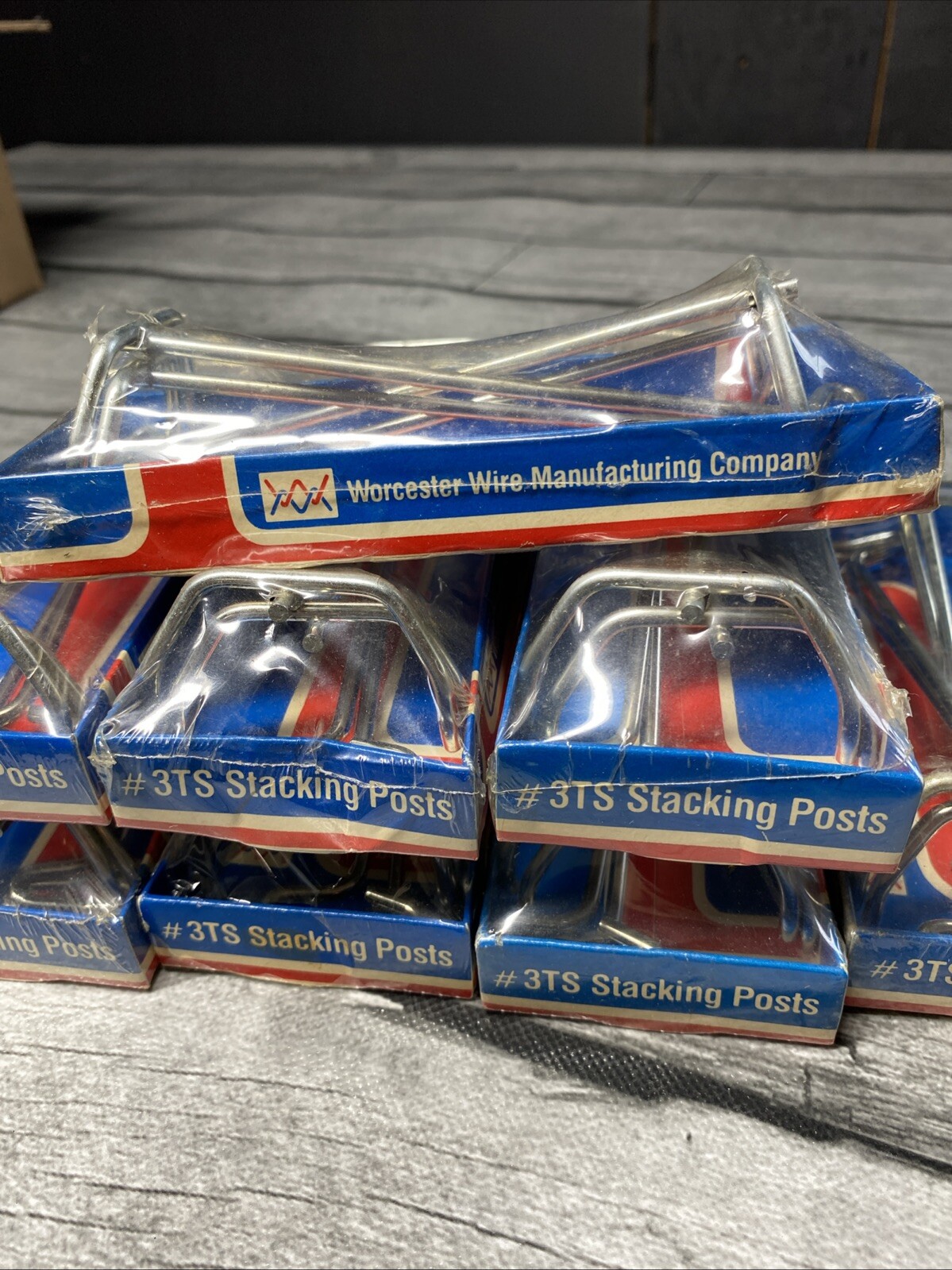 Vintage Worcester Wire #3TS Stacking Posts 5/12” For 3” Trays 4pk. Set Of 8 New