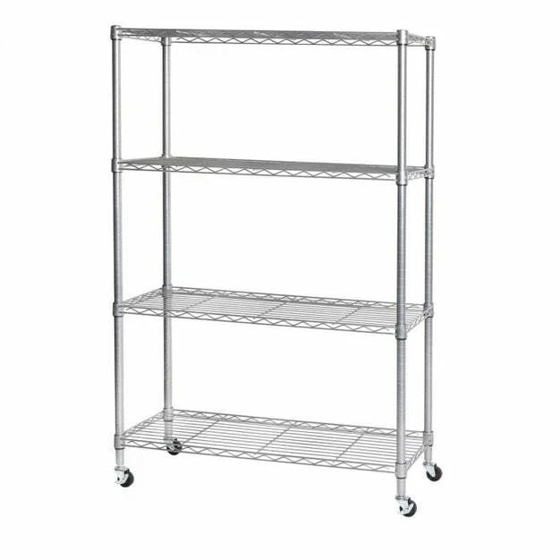 Seville Classics 4-Tier NSF Steel Wire Shelving, 36″ W X 14″ D X 56.5″ H, Silver
