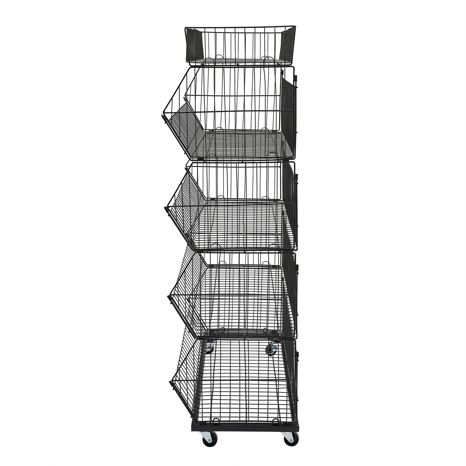 5 Tier Wire Grid Retail Display Shelf Merchandise Display Rack Stand 90*43*136cm