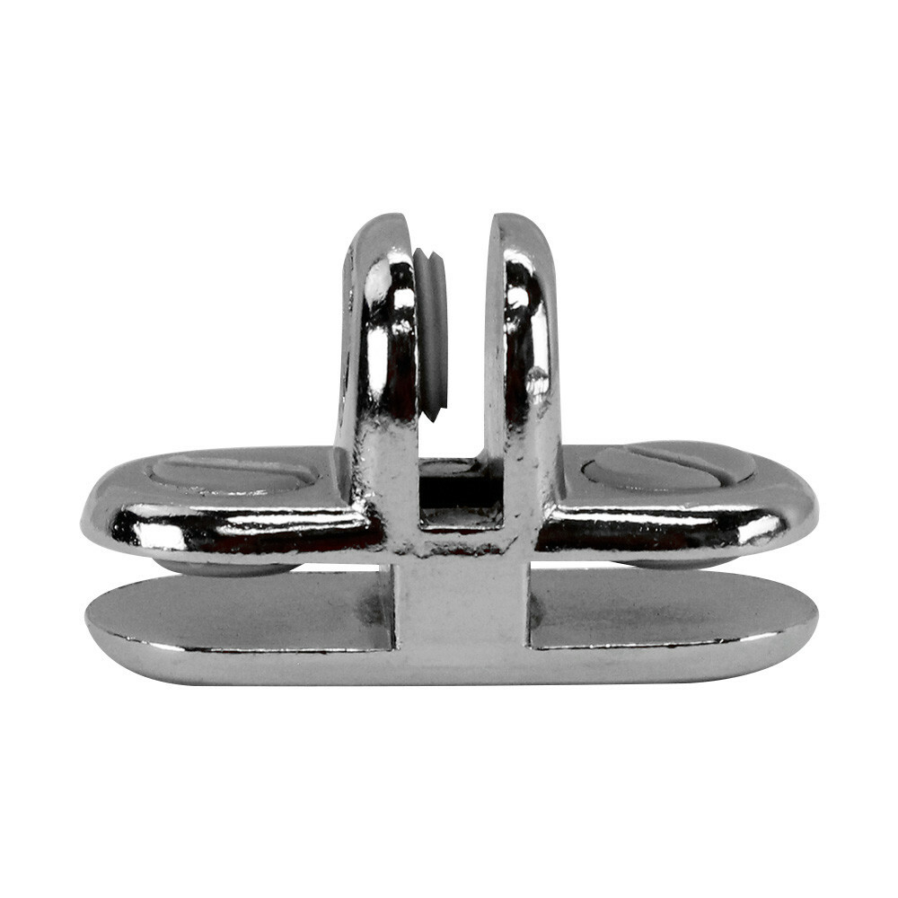5 Pc Chrome 3 Way Glass 3/16” Use Cubic Cubbie Connector Clip Tempered Glass