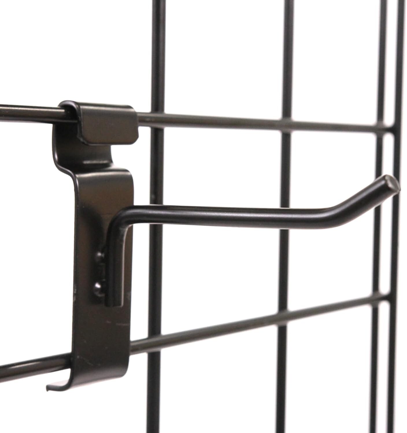 4″ Wire Slat Grid Hooks Hook Pegs Gridwall 100 Black 6mm Tubing Retail Display