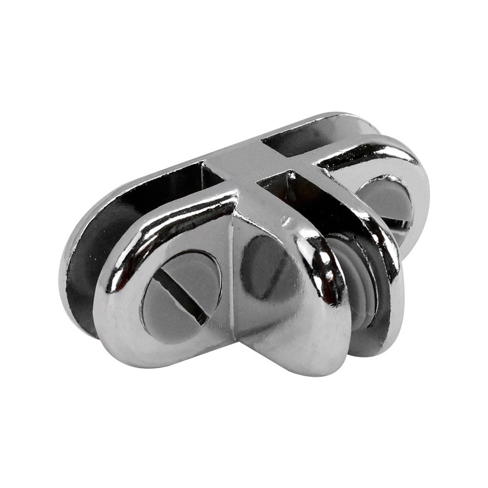20 Pcs Chrome 3 Way Glass 3/16” Use Cubic Cubbie Connector Clip Tempered Glass