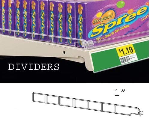 Universal Shelf Lip & Adjustable Depth Divider Kit, [1] 48″ L Adhesive Front …