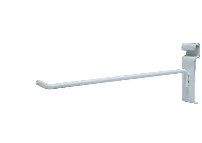 10″ Wire Slat Grid Hooks Hook Pegs Gridwall 100 White 6mm Tubing 3″ On Center
